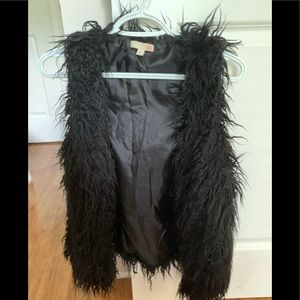 Black Fur Vest